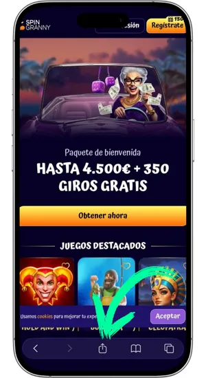 Spin Granny Casino Haz clic en _Compartir