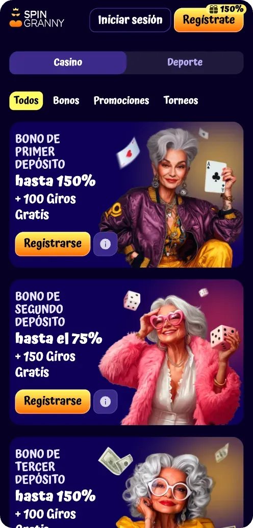 Casino Spin Granny - Juega y ganarás