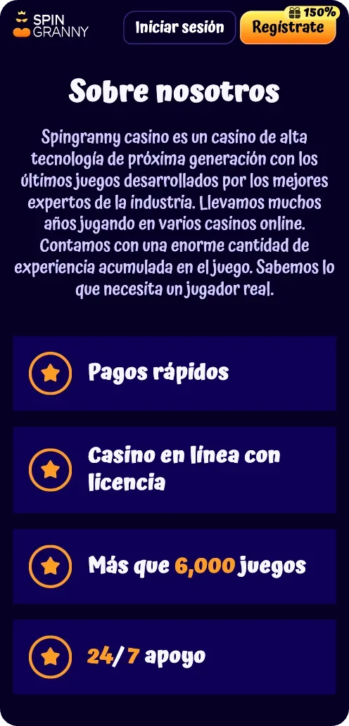 SpinGranny Casino - Recargar saldo