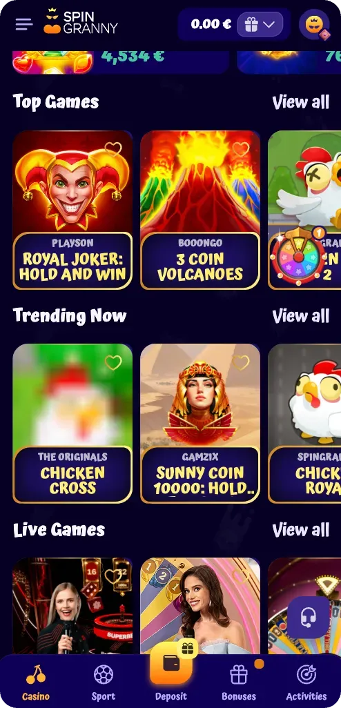 SpinGranny Casino - Discover Benefits