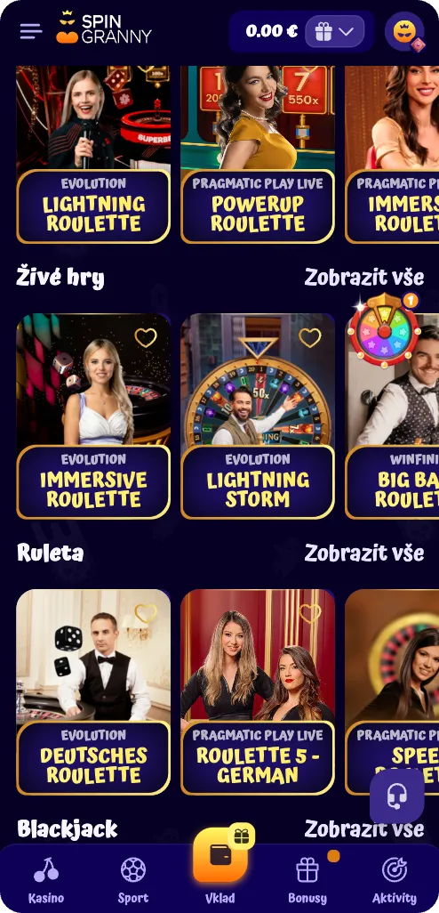 SpinGranny Casino - Objevte výhody