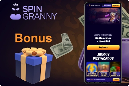 Bono de bienvenida y ofertas de cashback para nuevos jugadores de la aplicación Spin Granny Casino Android