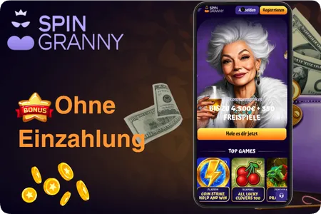 SpinGranny Casino Bonus ohne Einzahlung mit Startseite und Münzen