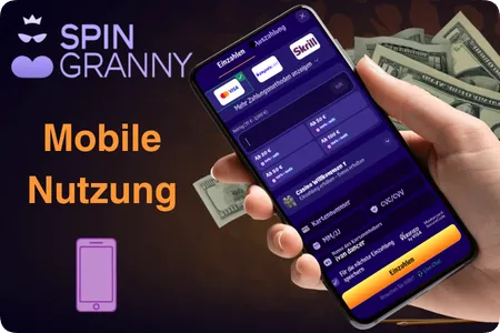 SpinGranny Casino Zahlungsmethoden auf dem Smartphone
