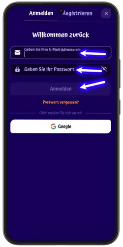 SpinGranny Casino Anmelden Formular – Login mit E-Mail und Passwort