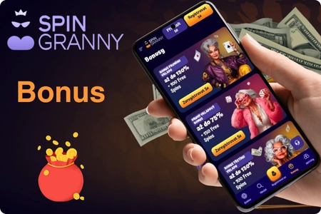Výběr bonusu při vkladu u SpinGranny Casino
