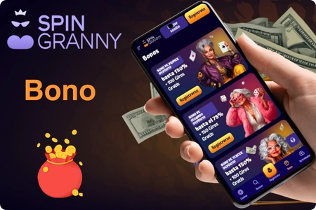 Selección de bono al realizar el depósito en SpinGranny Casino
