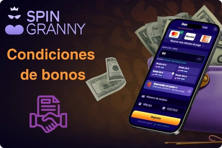 Requisitos de apuesta y reglas de bono en SpinGranny Casino