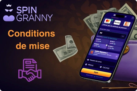 Conditions de mise et règles de bonus chez SpinGranny Casino