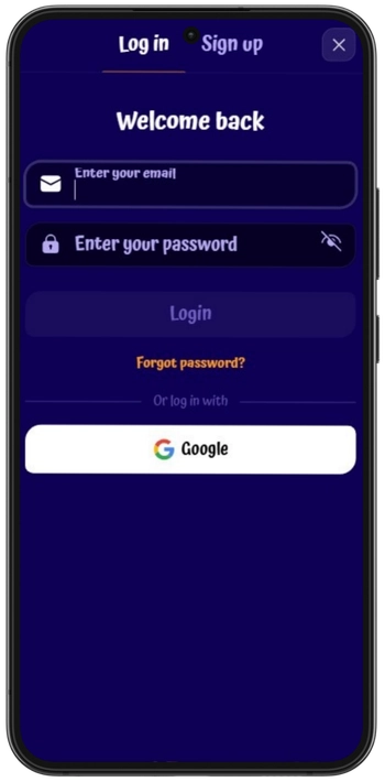Login button in the top right corner of the Spin Granny Casino website
