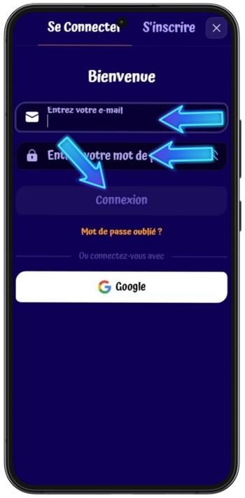 SpinGranny Casino formulaire de connexion e-mail et mot de passe