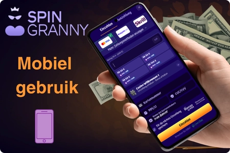 SpinGranny Casino betaalmethoden op smartphone