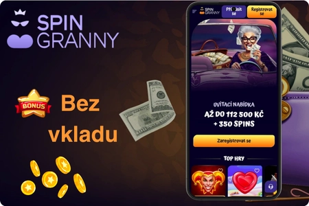 SpinGranny Casino bonus bez vkladu s domovskou stránkou a mincemi