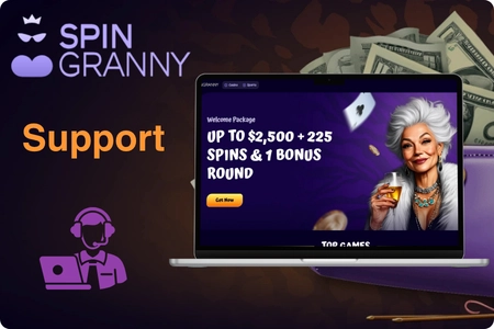 SpinGranny Casino support live chat email and phone around the clock