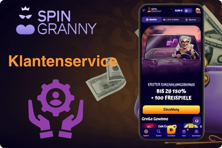 24/7 ondersteuning bij Spin Granny Casino met live chat, e-mail en telefoon voor Nederlandstalige spelers